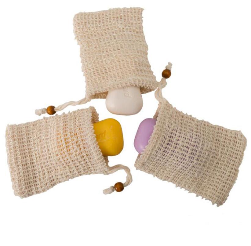 

Natural exfoliating Mesh Soap Saver Sisal Soap Saver Bag Pouch Holder for Shower Bath Foaming and Drying of the Soap for Women and Men