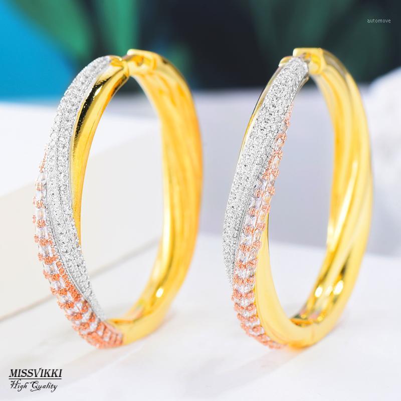 

missvikki Brand Hoop Earrings for Women Bridal Wedding Jewelry Sister Mother Anniversary Birthday Gift High Quality Accessories1