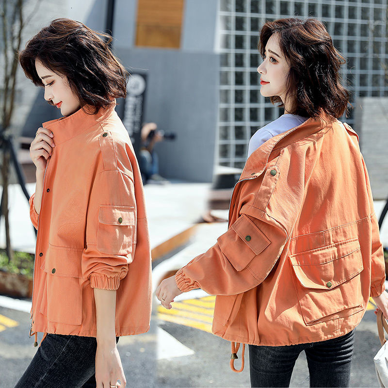 

New Spring Loose Work with Women's Casual Fashion Short Female Tops Outerwear Jacket R869 8swd, Creamy-white.
