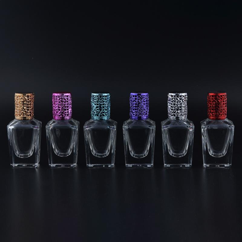 

15 ML Perfume Refillable Bottle Empty Glass Cosmetic Eye Cream Vial Essential Oil Refillable Bottle with Alloy Cover Roller Ball