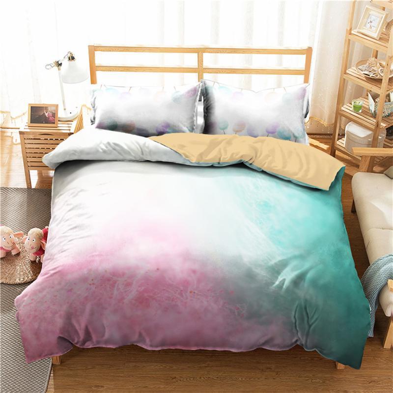 

A Bedding Set 3D Printed Duvet Cover Bed Set Cotton Candy Home Textiles for Adults Bedclothes with Pillowcase #MHT021, As pic
