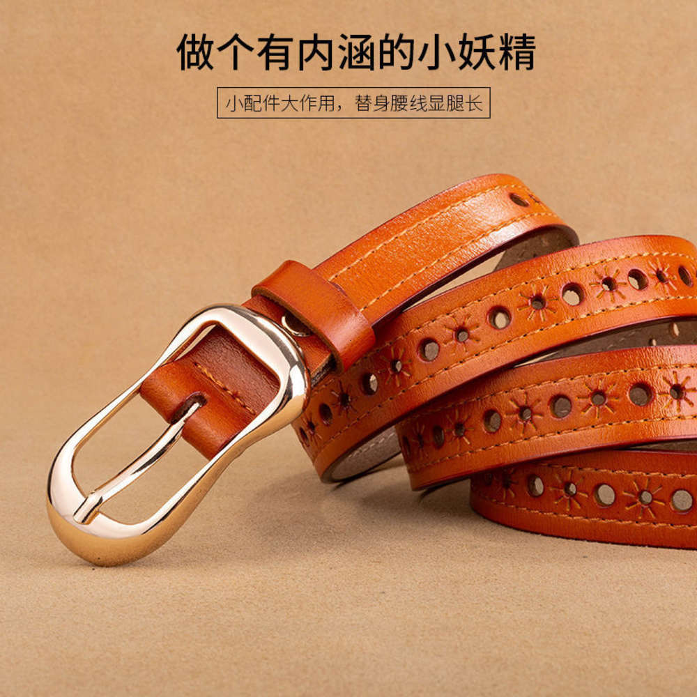 

No punch women's belt thin simple versatile Korean style decorative fashion belt Jeans Belt, Black