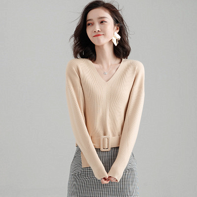 

New 2020 Spring Korean Version of the Small Fragrance Chic Loose Head Malha Seating Women's Hot Fashion Shirt Fp0f UT9C, Dlue.