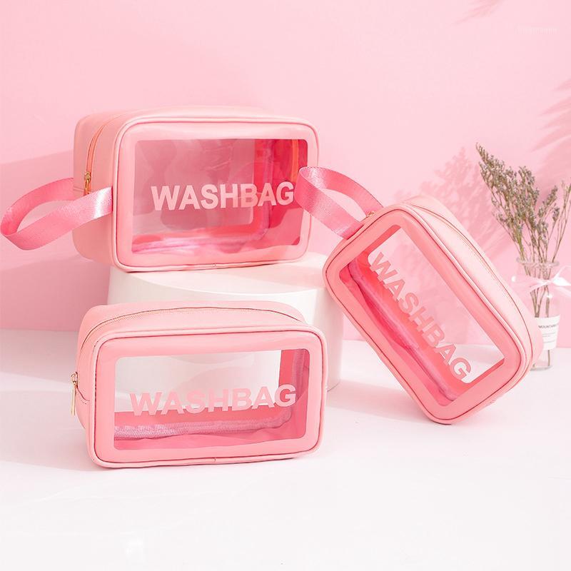 

Fashion Portable Cosmetic Bag Transparent Wish Waterproof Organizer Travel Toiletry Makeup Case Beauty Business Make Up Box1