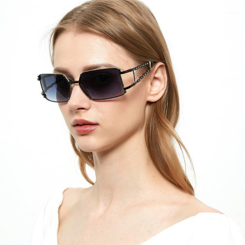 

Sunglasses 2021 Fashion Punk Female Gradient Uv400 Protection Round Metal Optical Glasses Frame Men Women NX1