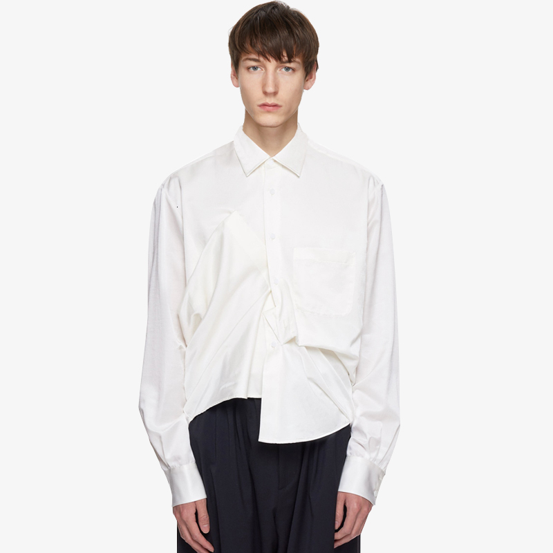 

2021 New S-5xl!! Folding Up Button Unconventional Long-necked Silk Design White Glove Wear From Designer of Men Original Brand P0VP, Black