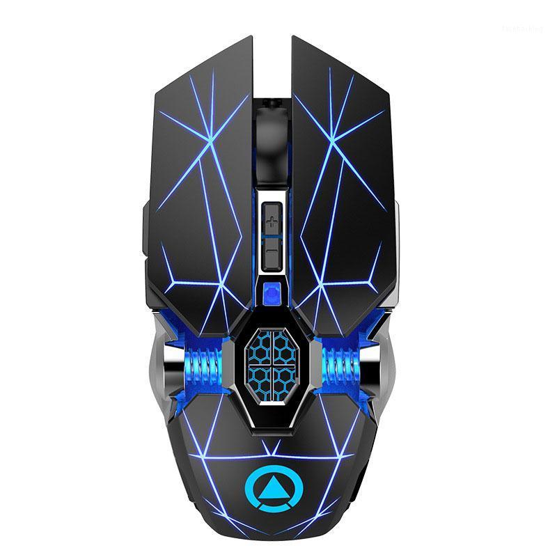 

YINDIAO Wireless Gaming Ergonomic Mouse 7 Keys LED 1600 DPI Computer Charge Gamer Mice Silent for PUBG FPS Game,Black1
