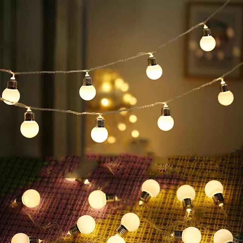 

2021 New 5m 20leds 5cm Balls Globes Fairy Led String Bulbs Party Wedding Christmas Garden Outdoor Decor Holiday Light 220v Eu Plug Sn8y