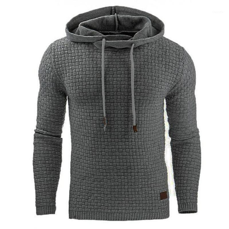 

Men Hooded Sweatshirt Solid Color Plaid Hoodies Male Long Sleeve Hoodie Casual Sportswear US Size Drop Shipping1, New-khaki