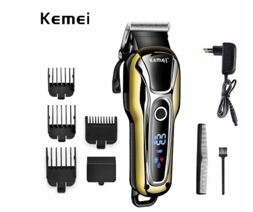

Hot Sale KEMEI rechargeable hair trimmer professional hair clipper shaving machine hair cutting beard electric razor