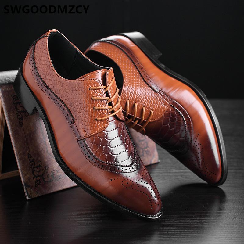 

Snakeskin Shoes Black Classic Shoes Men Oxford Men Leather Dress Fashion Italian Wedding Chaussures Hommes En Cuir Luxe