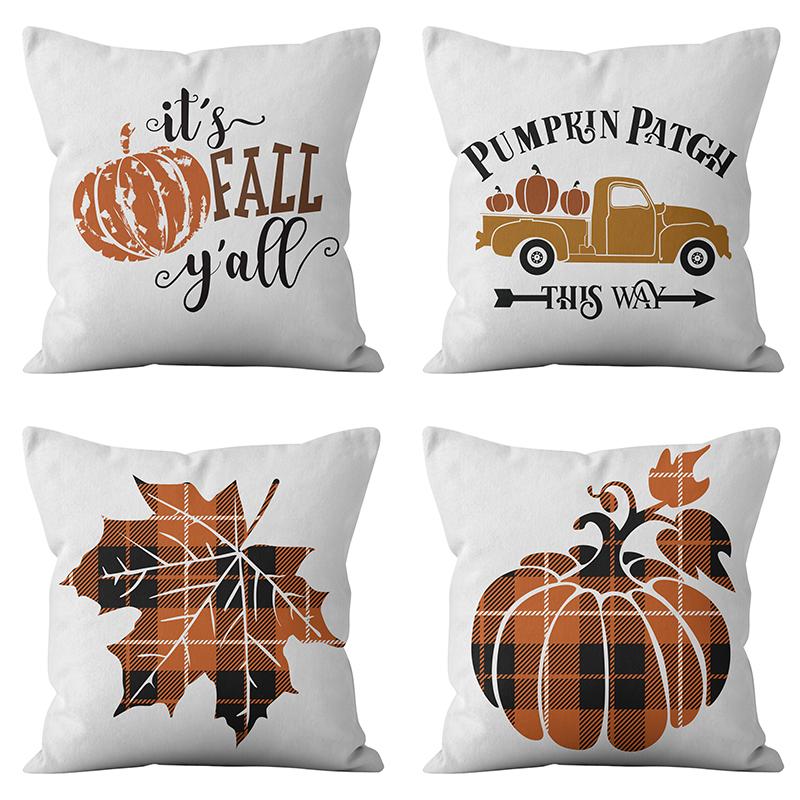

Thanksgiving decor Throw Pillow Case Pumpkin Farm Tract Cushion Covers for Home Sofa Chair Decorative Pillowcases