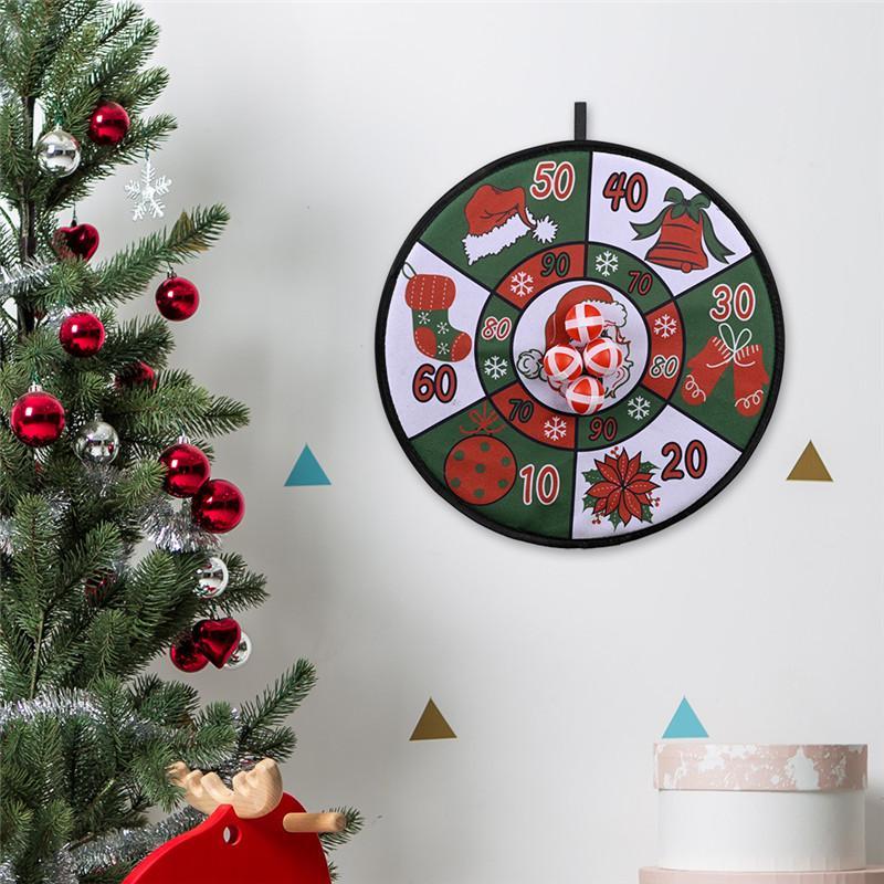 

Xmas Kids Dart Board with 4 Sticky Balls Christmas Game Set Safe Family Sets