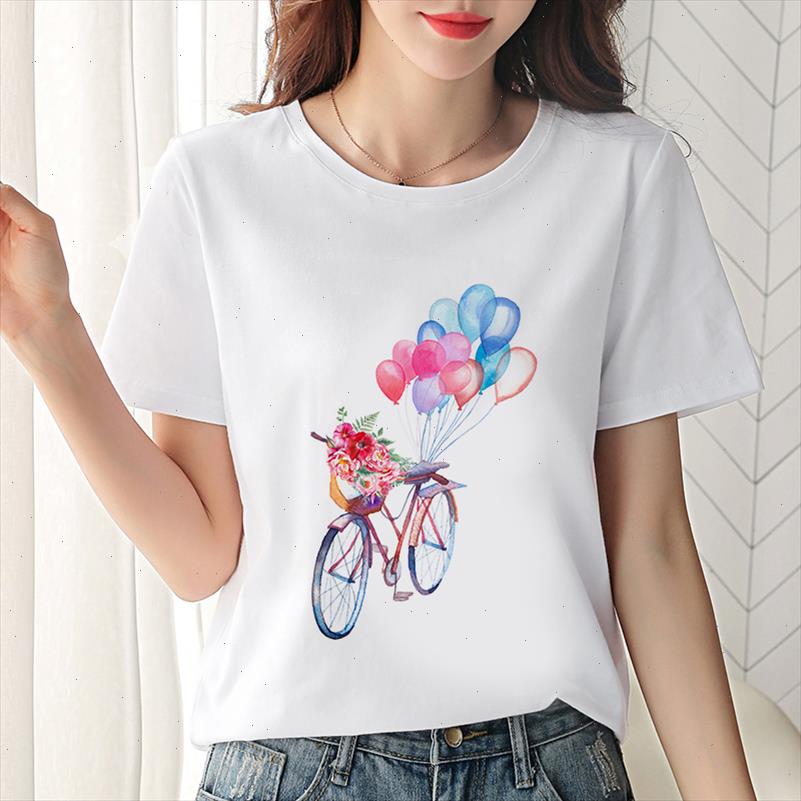 

t shirt women love balloon printed new summer section tshirt female clothing harajuku white t shirt femme short sleeve