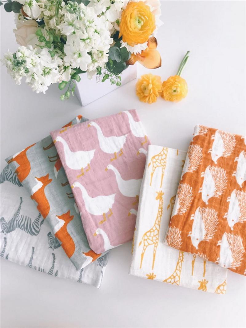 

DHL 200pcs Baby Soft Organic Cotton Baby Blanket Swaddle Wrap Feeding Burp Cloth Towel Scarf Stuff, White