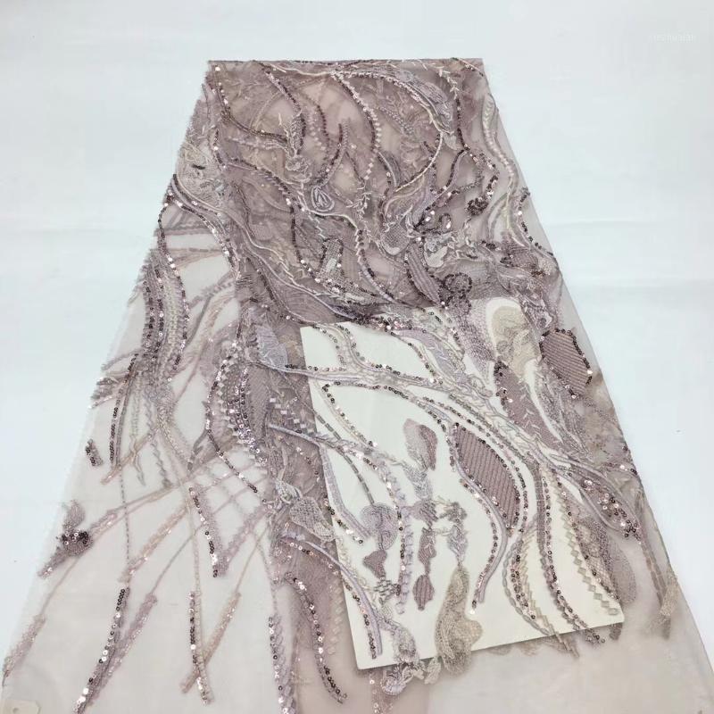 

African lace fabric 2020 high quality lace embroidery Nigeria French fabric, sequin party dress XX37311