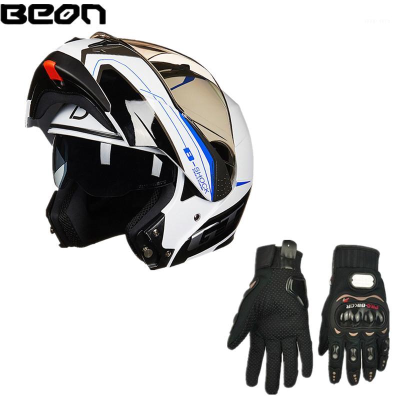 

BEON B-700 Motorcycle Helmet Double Lens Full Helmet Motocross Flip-up Anti-glare Cross Country ECE + Free Gloves1