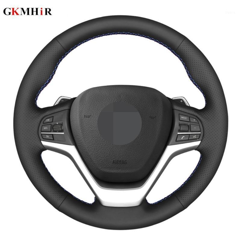 

DIY Hand-stitched Black Genuine Leather Car Steering Wheel Cover For X5 F15 2013-2020 X6 F16 2020-20201