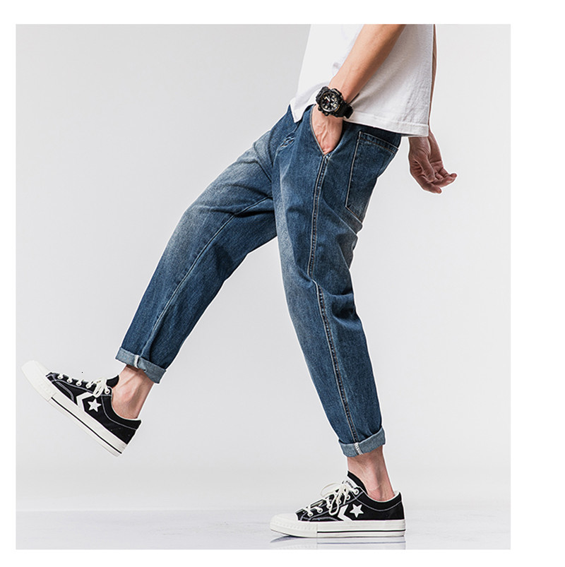 

2021 New High-end Arrival Elastic Jeans, Male Ankle Pants, Skinny Jeans Quality LOMJ, Sky blue.