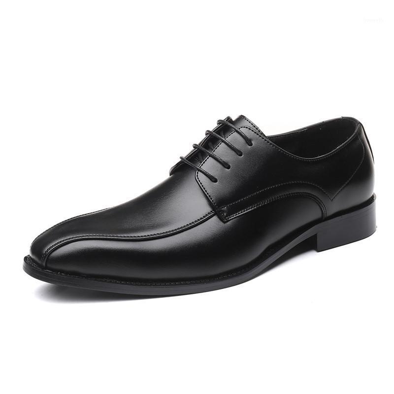 

Pointed Toe Men Shoes Large Sizes 48 Men leather Dress Shoes Male Office England Style Schuhe Herren Business Formal Flats1
