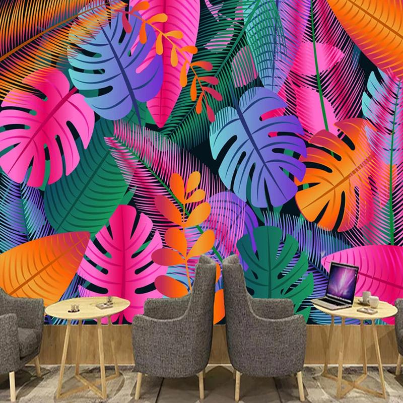 

Modern Wallpaper 3D Beautiful Abstract Watercolor Tropical Plant Banana Leaf Art Decorative Painting Mural Living Room Wallpaper, Bs1677 01