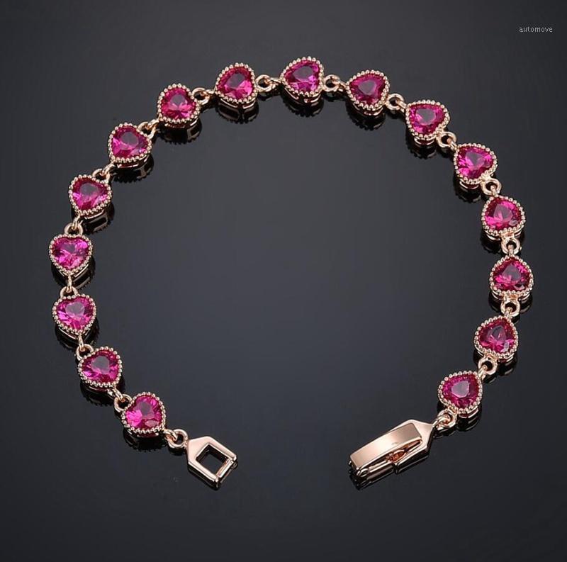 

Sweet Love Zircon Bracelet Inlaid Heart-shaped Jewelry Women's Jewelry1