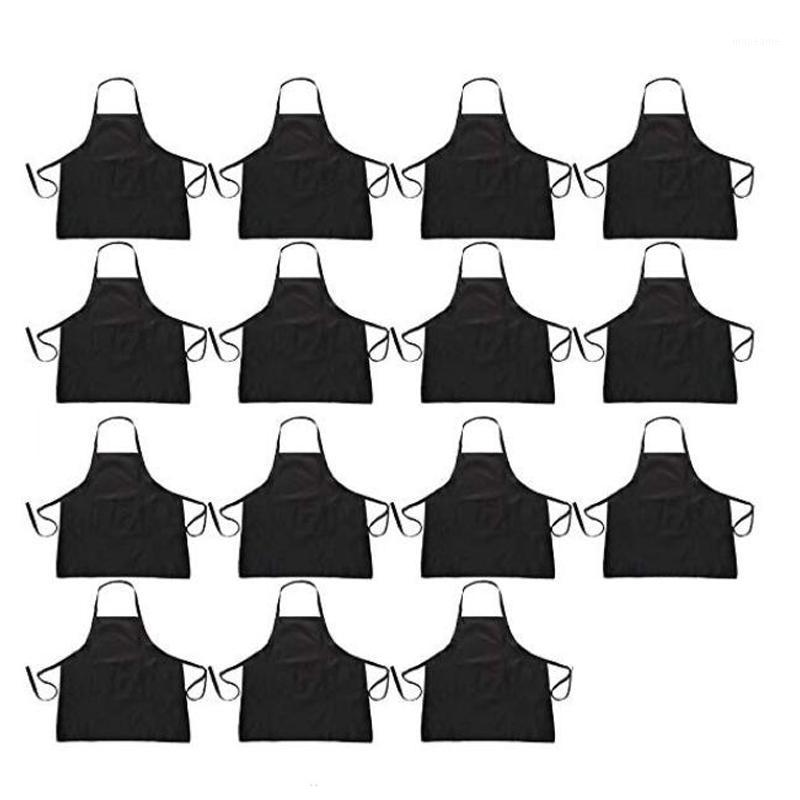 

Bib Aprons for Restaurant-Unisex Black Apron Bulk with 2 Roomy Pockets Machine Washable for Kitchen Crafting BBQ Drawing Black1