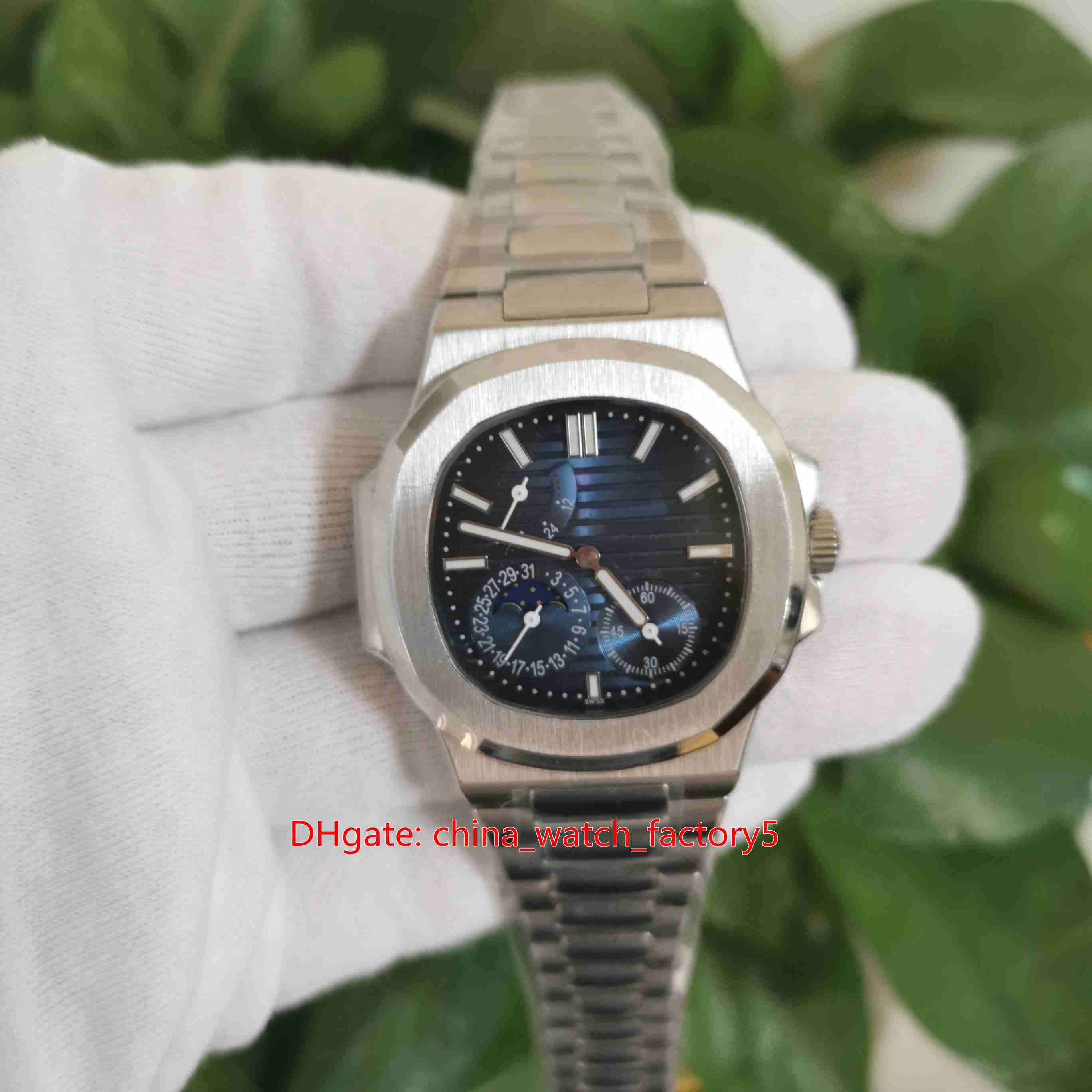 

Hot Items Top Quality Men's 40.5mm 3712/1A-001 Power Reserve Classic Stainless Steel Mechanical Transparent Automatic Mens Watch Watches, No box papers