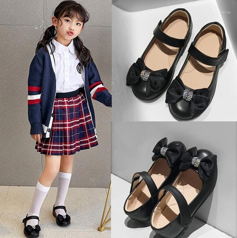 

2021New School Kids Black Leather Shoes Girls Princess Shoes For Dancing Childrens performance Dress Student 4 5 6 7 8-18T1