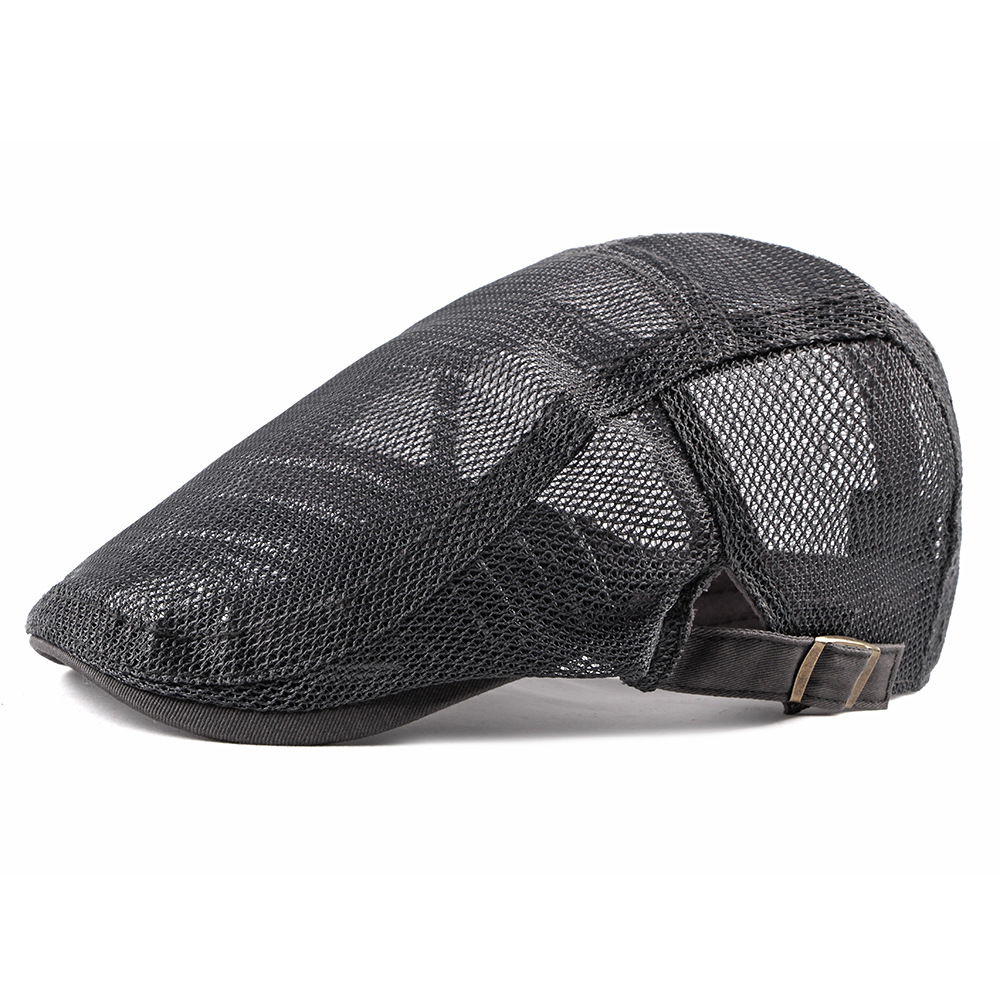 

Men Breathable mesh Summer hat Newsboy Beret Ivy Cap Cabbie Flat Cap Unisex Ivy Gatsby Cabbie Driving Hat Black Brown, Brown newsboy hat