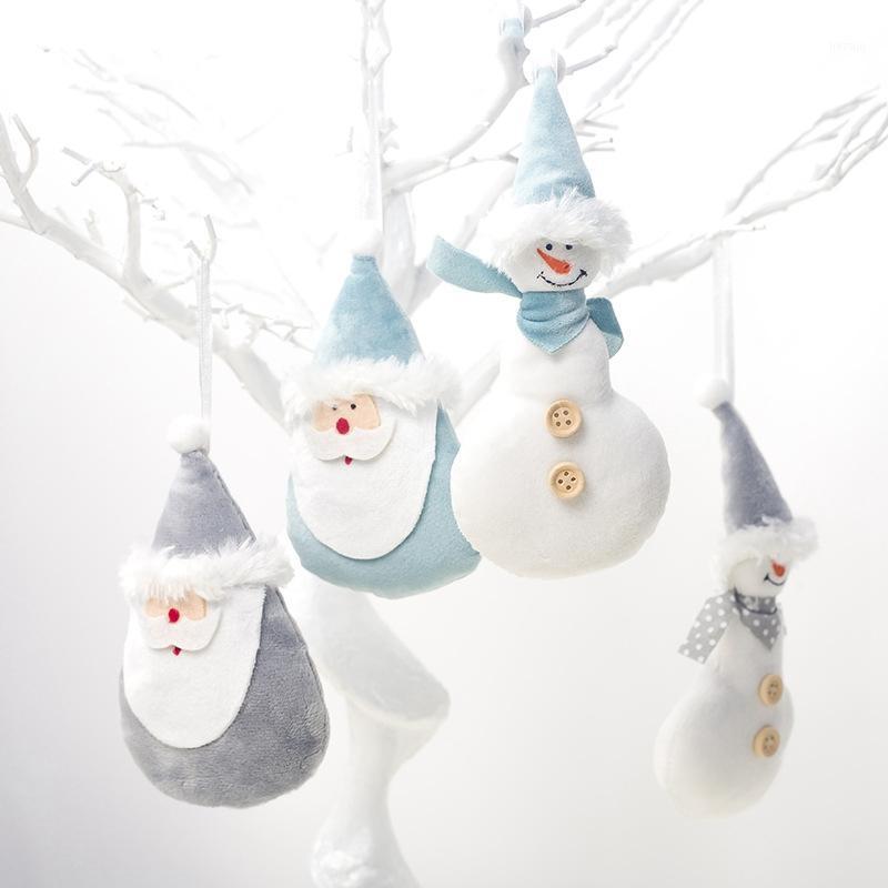 

Christmas Santa Claus dolls Pendants for Xmas Tree Plush snowman dolls Hanging Decoration Kids Gift party New Year Products1