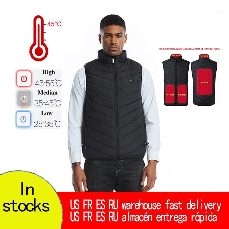 

Heating Vests For Men women Winter Outdoor Heated Jacket USB Heated Coat Electric Thermal Jacket Washable Clothing 20201, Black