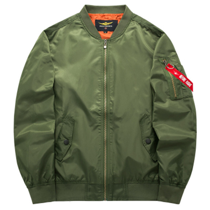 

2021 New Fashion Spring Autumn Quality Ma1 Army Military Motorcycle Ma-1 Aviator Pilot Air Men Thin Jacket Coat M3PX, Black