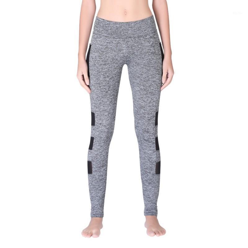 

Women Yoga Leggings Pants Fitness Quick Dry Mid Waist Mesh Patchwork Breathable Sports Leggings1