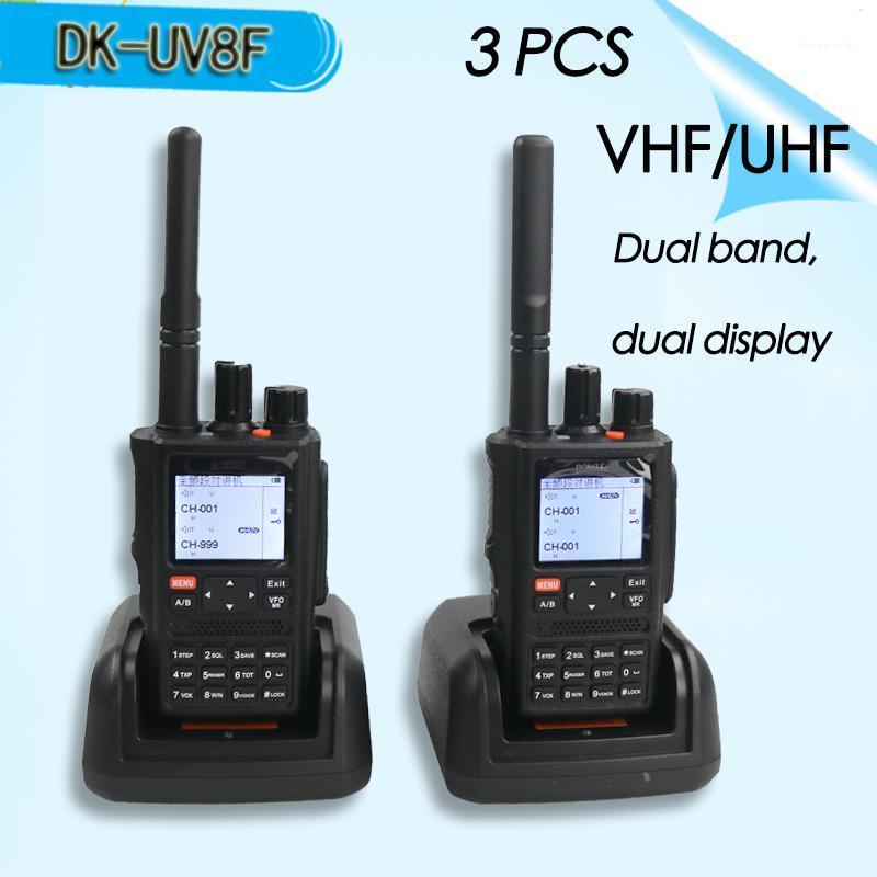 

3PCS DK UV 8F portable powerful radios Walkie-Talkie 10km CB Radio station yaesu sq Transceiver VHF dmr ham Radio comunicador1