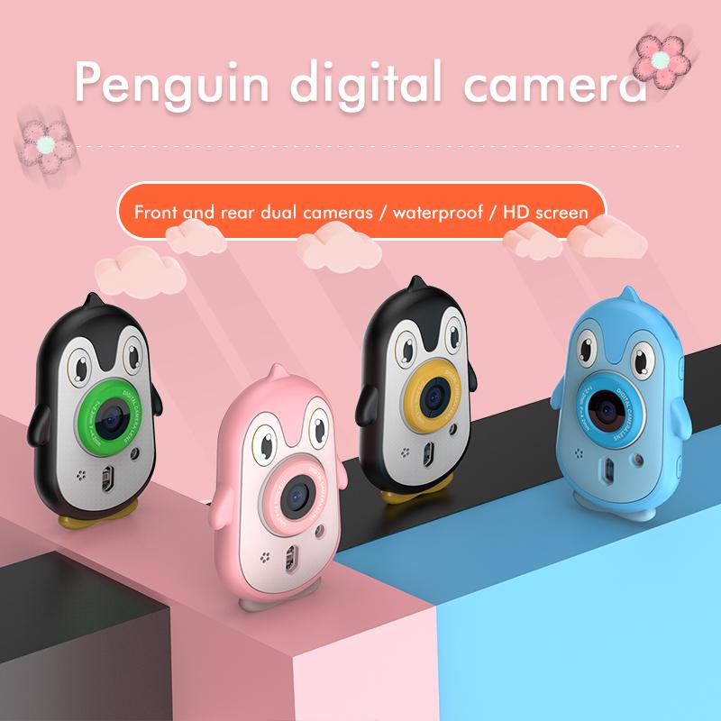 

Cute Digital Camera 2MP HD Cute Penguin kid's Camera IP68 waterproof Video 2.4 inch Screen Children Birthday Christmas gift