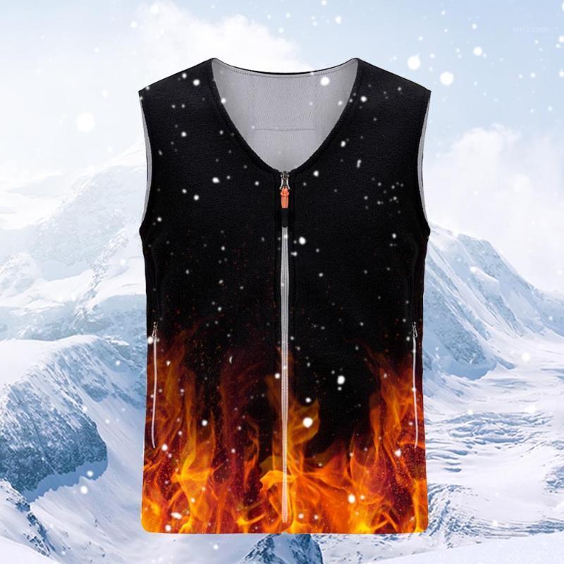 

2020 New Adjustable Temperature Heating Vest Cold Winter Warm Vest Graphene Carbon Fiber Heating for Men Women1, Black