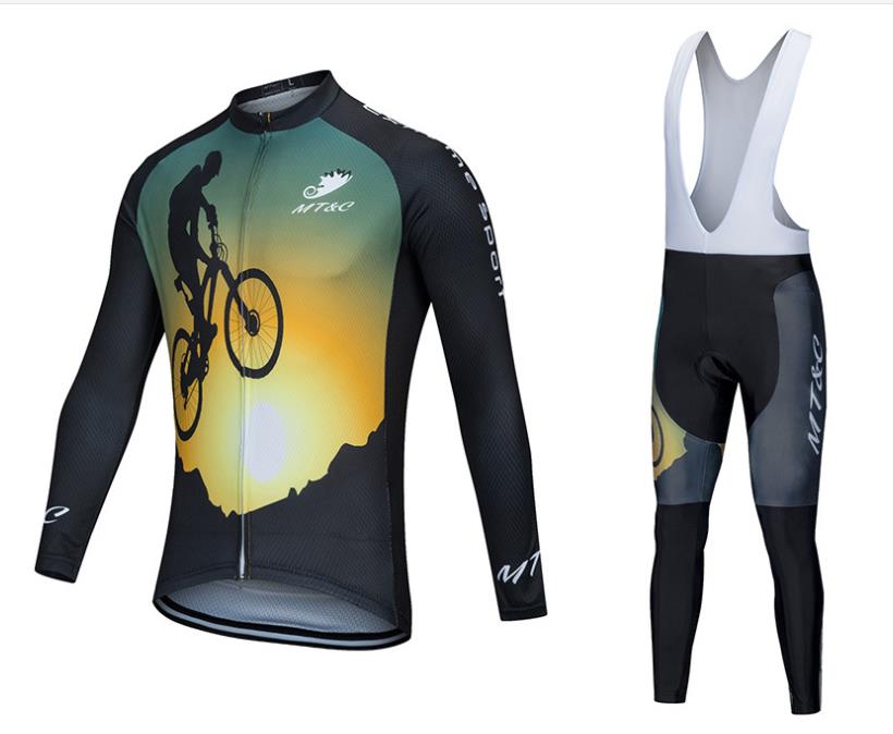 

2017 hot-selling new cycling wear long-sleeved suit men and women spring and autumn cycling wear wicking and breathable