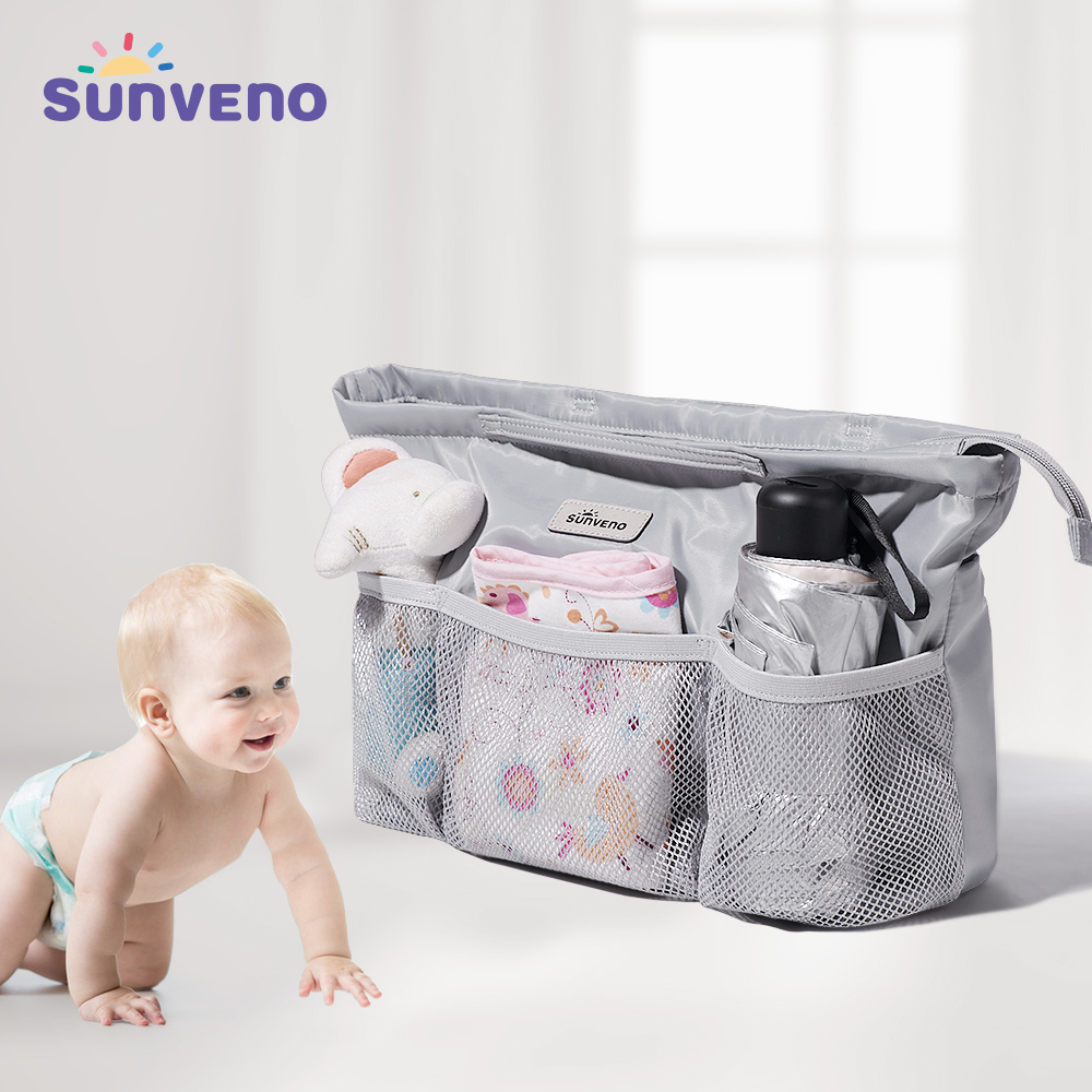 

Sunveno Diaper Bag Insert Baby Bag Organizer Nappy Bag Inner Container for Mom with Insulation Waterproof Pockets Baby Gear 201120, Gray