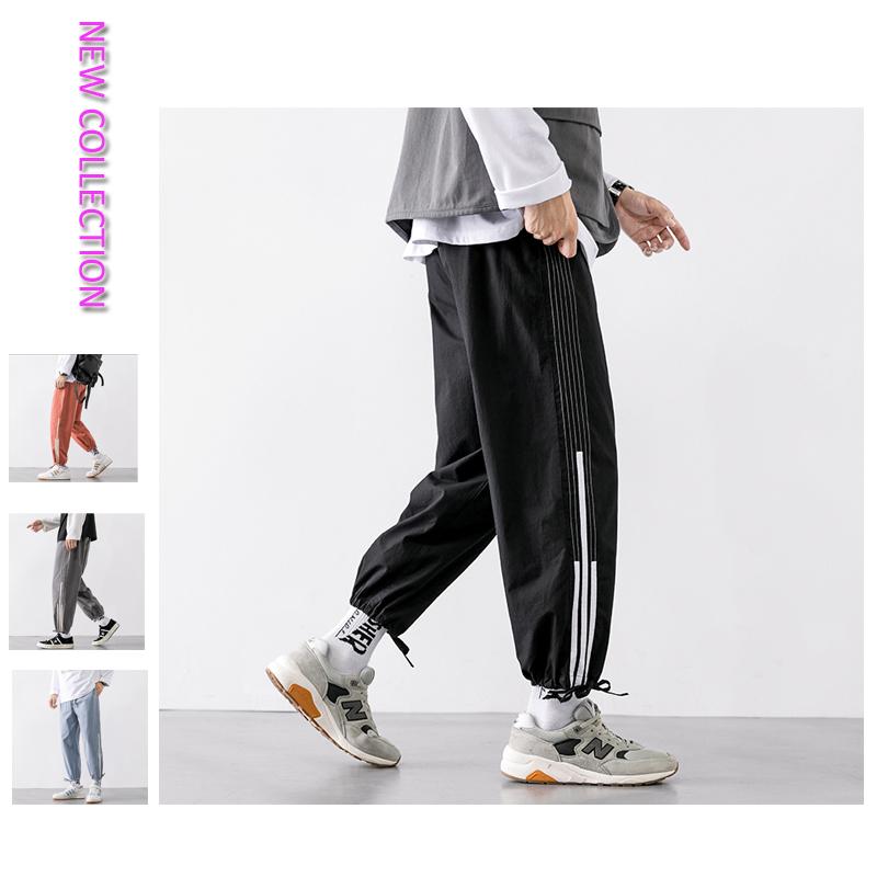 

2020 Plus size 5xl Streetwear loose style hip hop sweat pants jogger track tousers for men, Black