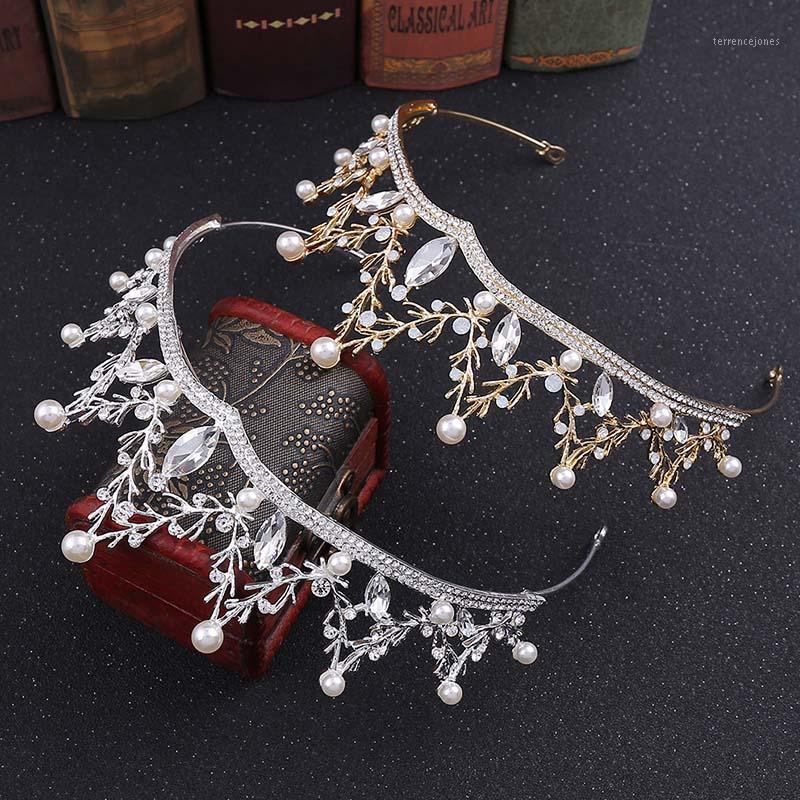 

Hair Clips & Barrettes FORSEVEN Baroque Style Handmade Shiny Rhinestone Imitation Pearl Tiara And Crown Women Headpeice Wedding Accessories