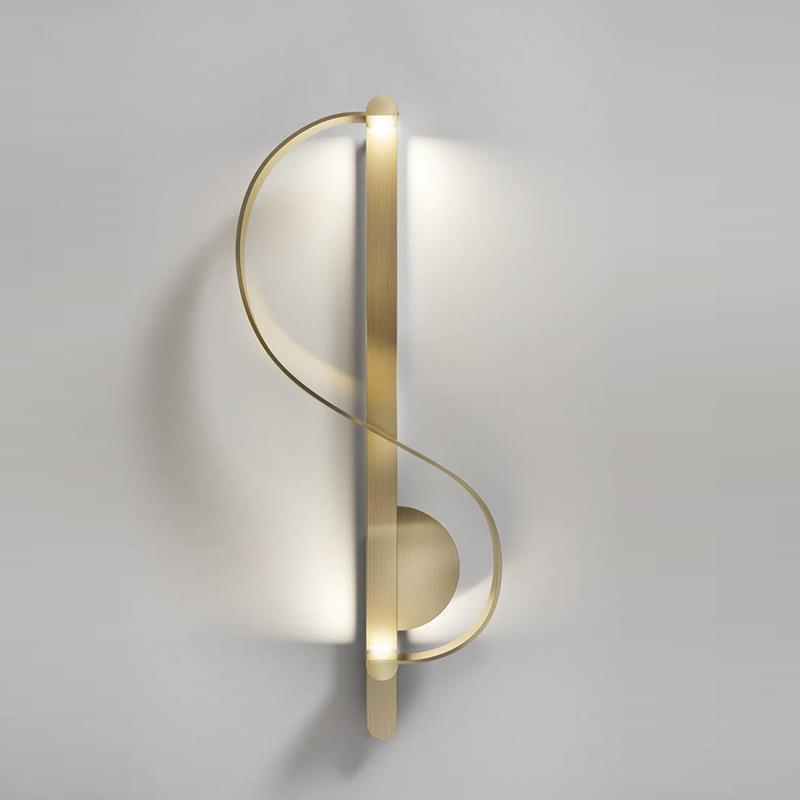 

post modern simple living room atmospheric bedside study corridor corridor Hotel fashion designer all copper wall lamp