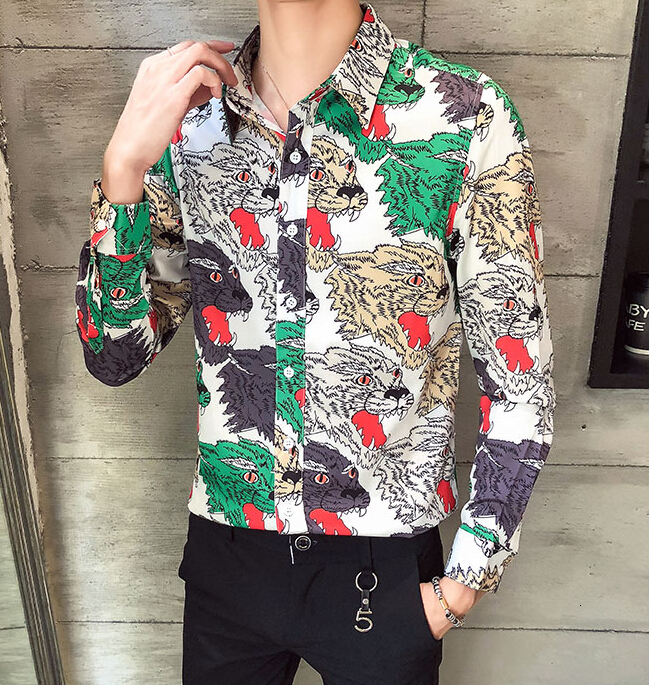 

2021 New Casual Long Sleeve Europe Style Slim Fit Top Shirts Bjl2, As shown