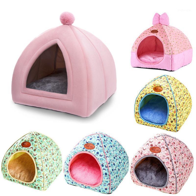 

Soft Pet Beds Tent Design Cat House with A Hole Warm Portable Removable Washable Cats Nest Litter Puppy Kennel1