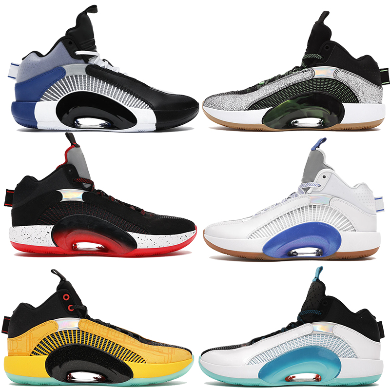 

35 35s Basketball Shoes Center of Gravity Bred Low White Black Jade Reflexology Metallic Silver Cosmic Deception Men Sneakers Sisterhood Warrior Trainers, #18- bubble wrap packaging