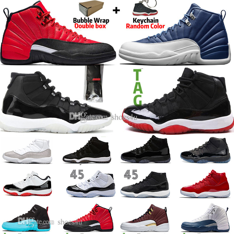 

OG New 11 11s 25th Anniversary Bred Concord 45 Space Jam Mens Basketball Shoes 12 12s Indigo Game Royal Reverse Flu Game Men Sneakers Trainers, #08