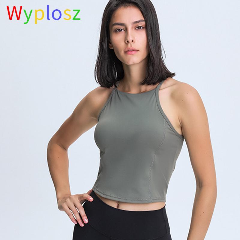

Wyplosz Vests Sexy Bra Crop Top Bralette Gym Sports Bra For Women Gym Tank Top Haut Femme Fitness Push Up Sports Clothing, Black