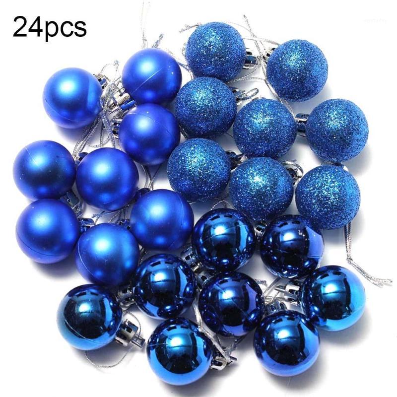

24Pcs 3cm durable glossy Plastic Xmas Tree Balls Baubles Garden Home Party Hanging Ornaments Christmas tree Decoration1