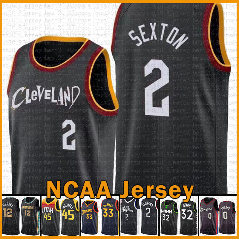 

Cleveland Cavaliers Mens Collin 2 Sexton Darius 10 Garland 2021 New Basketball Jersey men's, Black;red