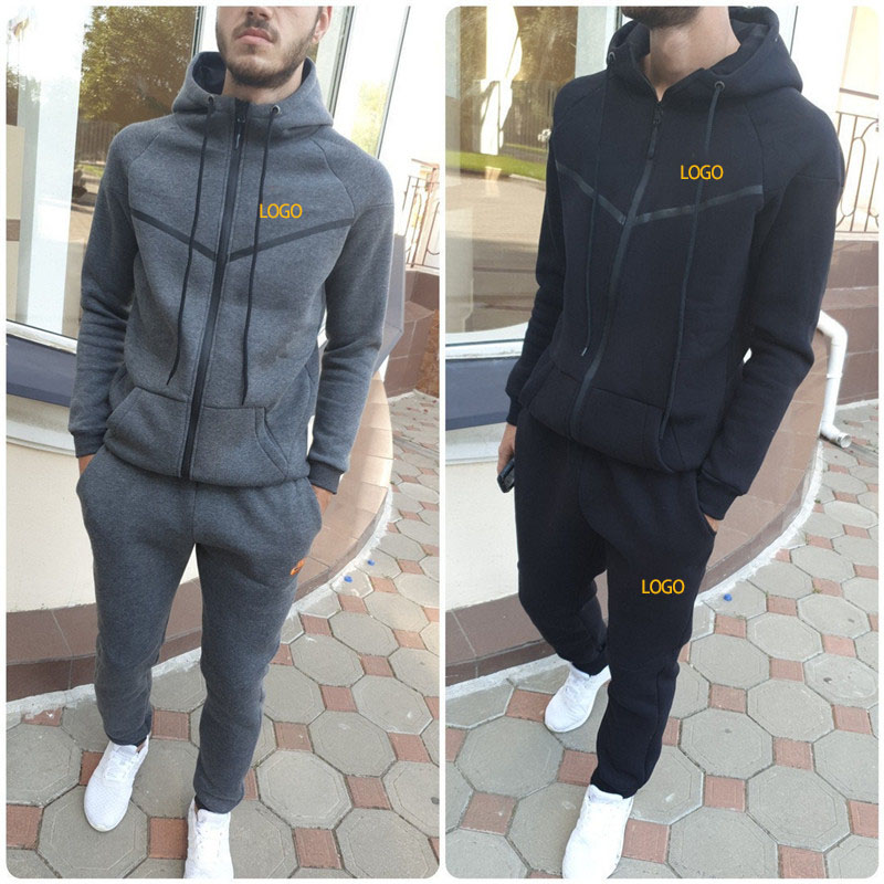

Casual Designer Tracksuits Sport Mens Tracksuit Hooded Luxury Tracksuit for Men Outdoor Spandex Hook Letter Embroidery Spring Autumn, Black